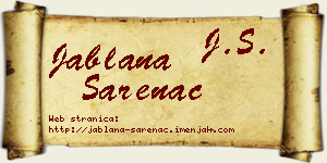 Jablana Šarenac vizit kartica